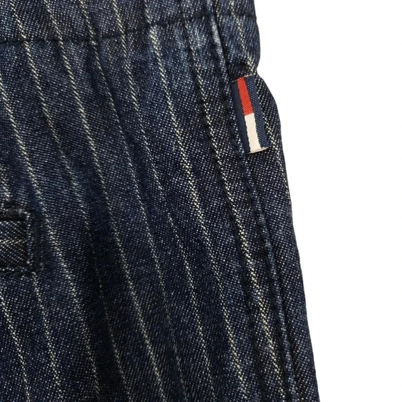 Vintage Y2K Tommy Hilfiger Flare Jeans Striped Dark Wash High Rise Denim - Picture 3 of 9